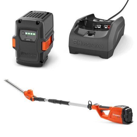Husqvarna 120iTK4-H Pole Hedge Trimmer Kit with BLi10 Battery and C80 Charger