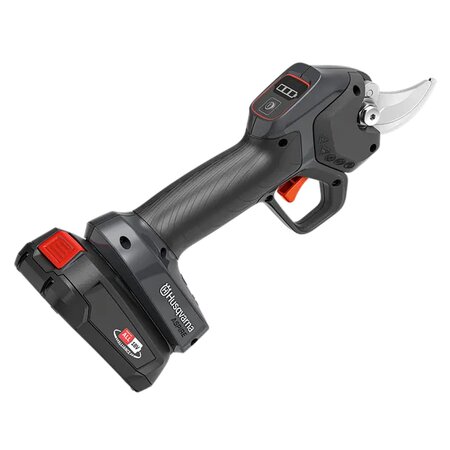 Husqvarna Aspire PS30X-P4A secateurs showing digital battery status display