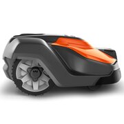 Husqvarna Automower 520 EPOS robotic mower side profile showing commercial traction wheel and cutting deck