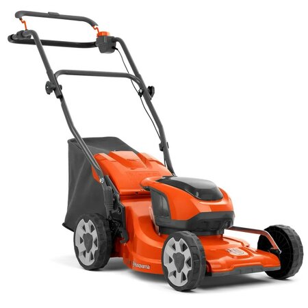 Husqvarna LC 137i + B140 Battery & C80 Charger on a white background - full image