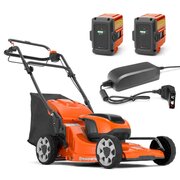 Husqvarna LC 142iS Cordless Lawnmower, Charger & 2 Battery Kit