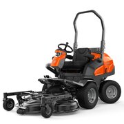 Husqvarna P520DX ride-on mower unit only 967985201 with front-mounted Combi cutting deck shown from the front left angle on a white background
