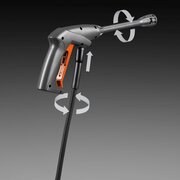 Husqvarna PW125 pressure washer spray gun and lance, showing the adjustable nozzle and rotating connection for flexible, controlled cleaning.