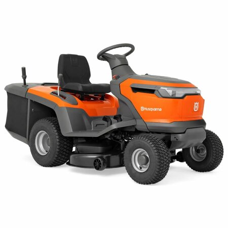 Husqvarna R200iX battery-powered ride-on lawn mower with front-mounted cutting deck