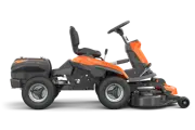 Husqvarna R200iX battery-powered ride-on lawn mower with front-mounted cutting deck