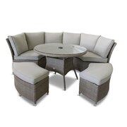 LeisureGrow - Monaco Sand Curved Modular Dining Set MSAN/SET14 - image 2