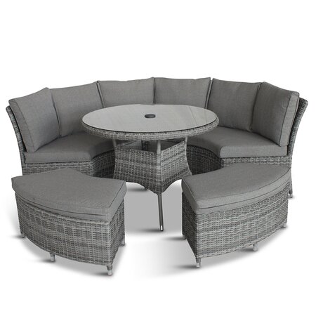 LeisureGrow - Monaco Stone Curved Dining Modular MSTO/SET14 - image 1