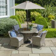LeisureGrow - Monte Carlo Sand 4-seat Dining Set with 2.5M Parasol - MCSA/SET2 - image 2