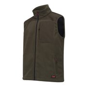 Front view of the Hoggs of Fife Green King II men’s waterproof gilet showing full zip, chest pocket and side pockets.