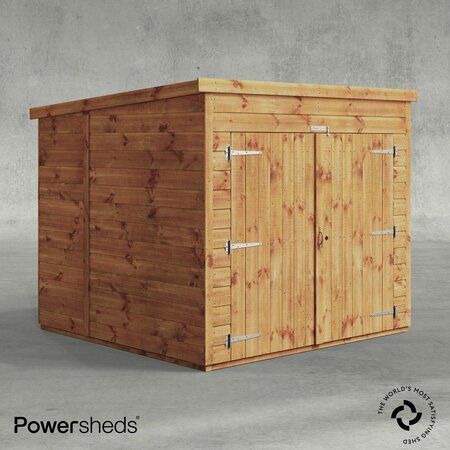 Powersheds 6x6ft Power Pent Wooden Bike Shed (66PPB)