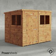 Powersheds 8x6ft Wooden Power Pent Garden Storage Shed (86PP)