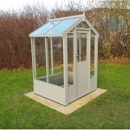 Swallow LARK ThermoWood PAINTED Greenhouse 1400x1290 or 4'7 x 4'3