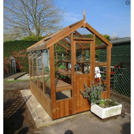 Swallow ROBIN ThermoWood OILED Greenhouse 1720x1920 or 5'8 x 6'4