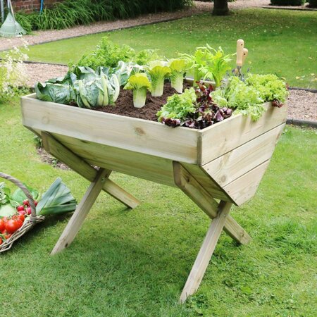 1m Wooden Garden Veg Bed  full image