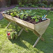 2m Wooden Garden Veg Bed in full shot