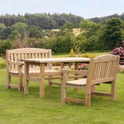 Emily 4 Seater Dining Set full image in a garden environment