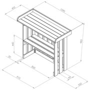 Folding Garden Bar dimensions
