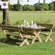 Harriet 6 Seater Dining Set  in a garden environment