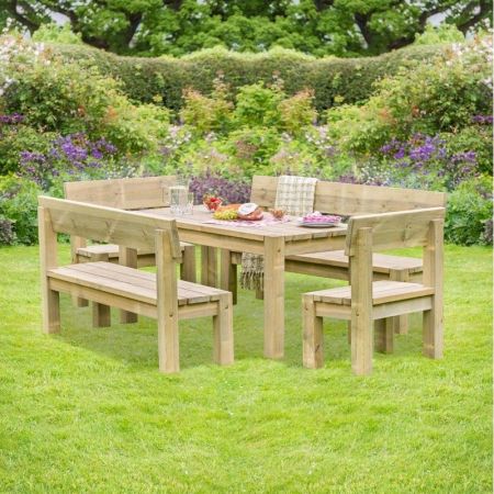 Zest 4 Leisure Philippa table, 2 bench and & 2 chair set 46504 - image 1