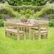 Zest 4 Leisure Philippa table, 2 bench and & 2 chair set 46504 - image 1