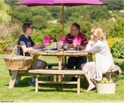 Zest 4 Leisure Rose Round Picnic Table - Code 00006