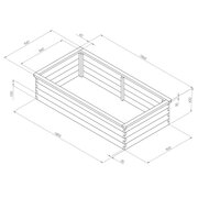 Large Sleeper Raised Bed dimensions