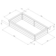 Sleeper Raised Veg Bed dimensions