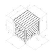 Garden Pizza Oven Table dimensions